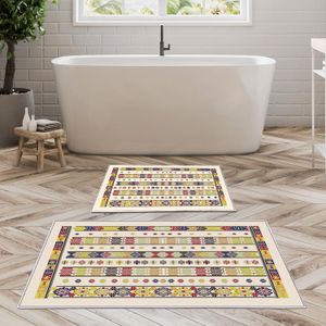 Set višebojnih kupatilskih prostirki KT474 (2 komada)