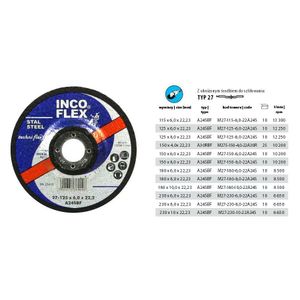 Brusna ploča Incoflex za metal, 125x6,8 mm