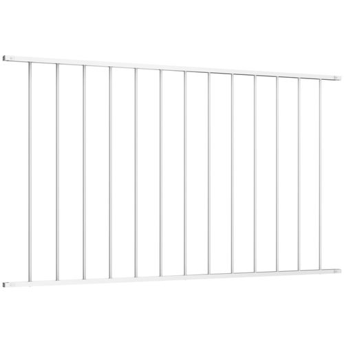 Panel za ogradu od čelika obloženog prahom 1,7 x 1 m bijeli slika 6