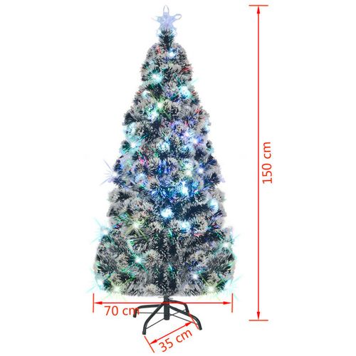 Umjetno božićno drvce sa stalkom LED 150 cm optička vlakna slika 14