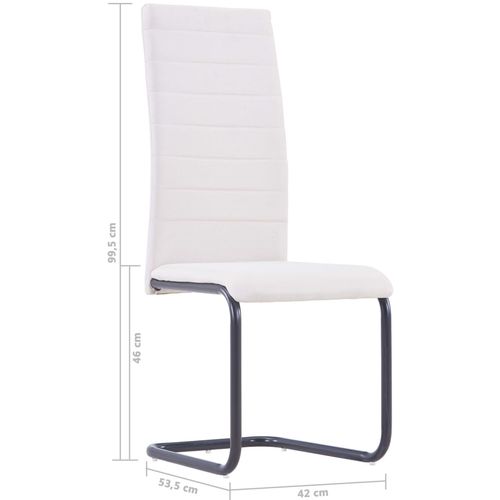 Konzolne blagovaonske stolice od tkanine 4 kom krem slika 16