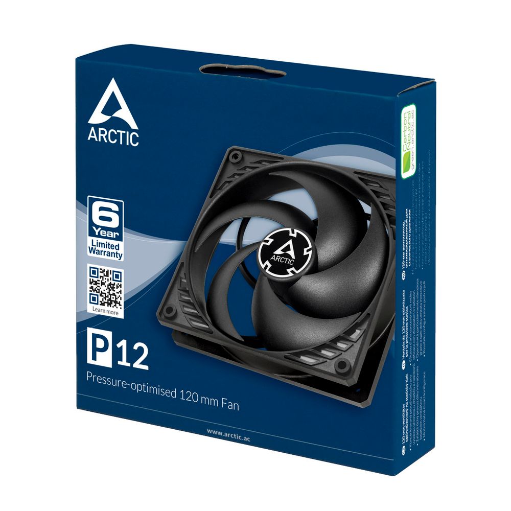 Arctic Case Fan P12 (Black)Pressure-optimised 120 mm Fan slika 2