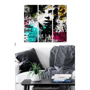 Dekorativna MDF Slika u Više Boja MDF1029762 (Set od 3 Komada)