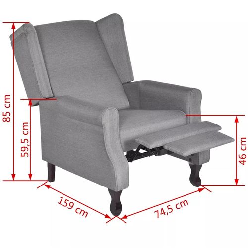 Fotelja od tkanine siva slika 16