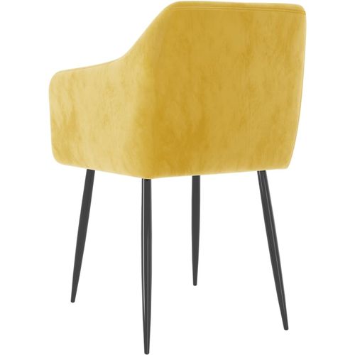 Blagovaonske stolice 6 kom boja senfa baršunaste slika 12