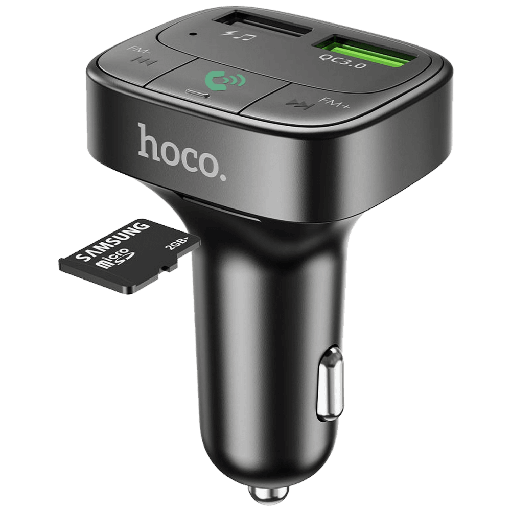 hoco. FM modulator, Bluetooth, 12/24V, 2 x USB, microSD, PD 18W - E59 Promise slika 3