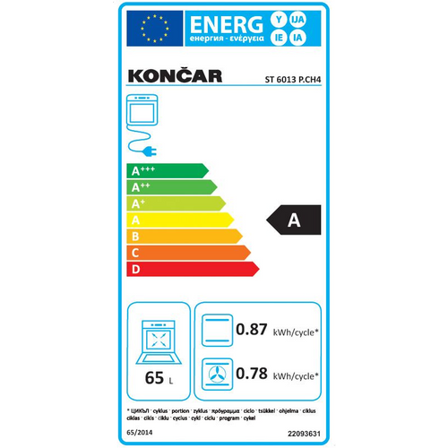 Končar štednjak ST 6013 P.CH4 slika 3