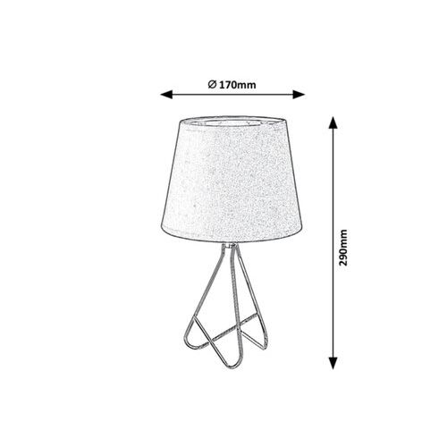 Rabalux BLANKA stona lampa E14 40W bakar slika 3