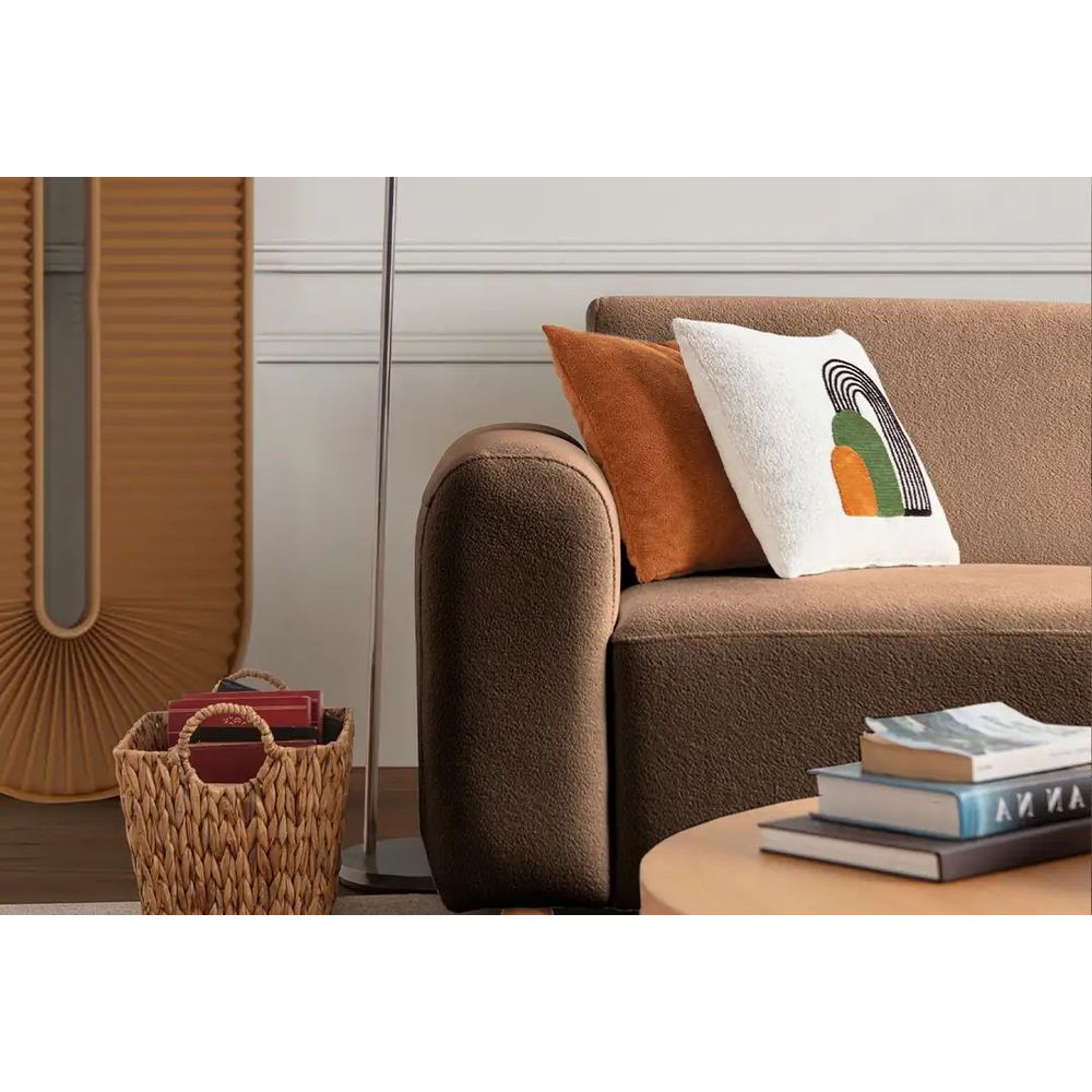 Ugaona Sofa S-Loft Right - boja: smeđa slika 8