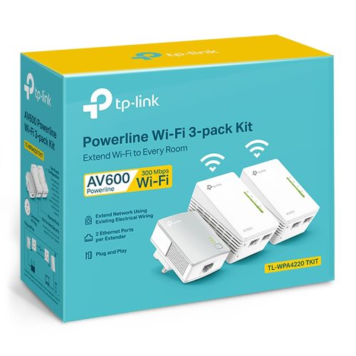 TP-LINK TL-WPA4220 TKIT Powerline 600 Wi-Fi 3-pack kit slika 3