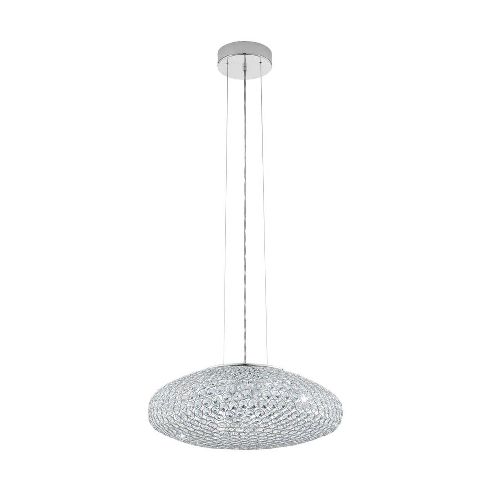 Eglo Clemente Visilica 1 - E27, Ø540 mm, Krom/Kristal slika 1