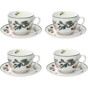 Set šolja za kafu 4/1 Sweet berry  260 cc porcelan