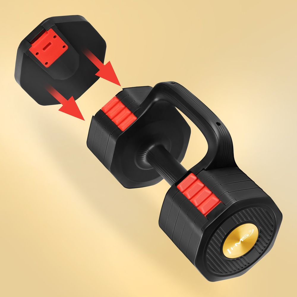 Hl05 3u1 podesiva bučica s štipkom za sklekove i funkcijom kettlebell-a hms slika 6
