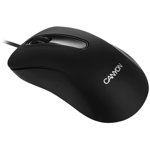 CANYON CM-2 Wired Optical Mouse with 3 buttons, 1200 DPI optical technology for precise tracking, black, cable length 1.5m, 108*65*38mm, 0.076kg slika 1