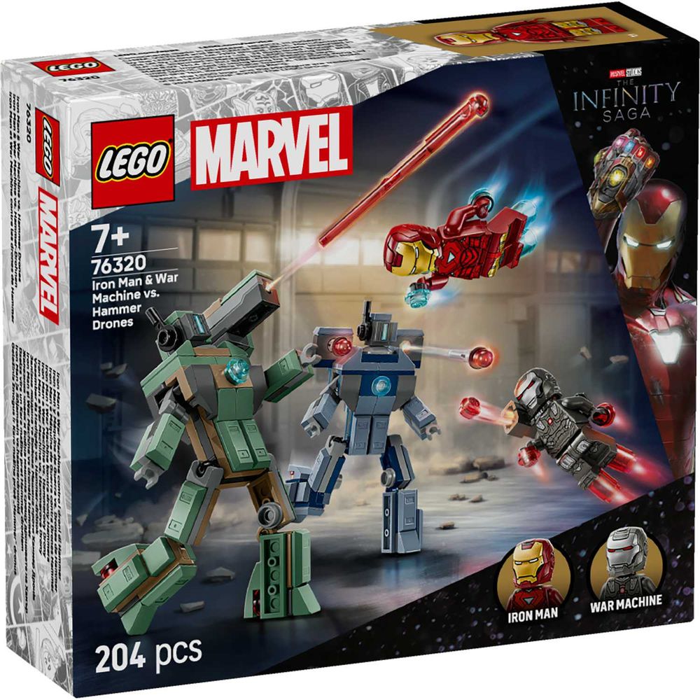 LEGO 76320 Iron Man & War Machine vs. Hammer Drones slika 1
