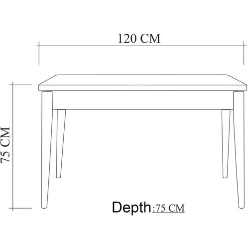 Woody Fashion Set stolova i stolica (6 komada), Bijela boja Antracit, Costa 1053 - 2 B slika 9