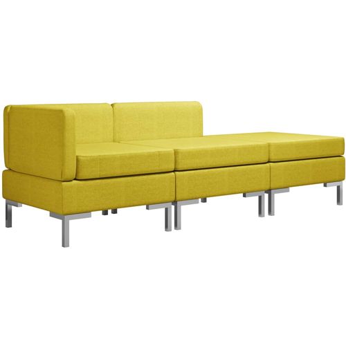 3-dijelni set sofa od tkanine žuti slika 25