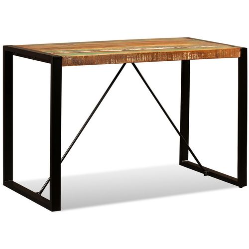 Blagovaonski stol od masivnog obnovljenog drva 120 cm slika 44
