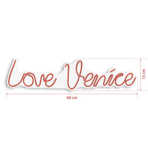 Wallity Zidna LED dekoracija, Love Venice - Red slika 8