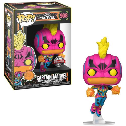 Funko Pop! Marvel: Captain Marvel - Captain Marvel Blacklight (Excl.) slika 2