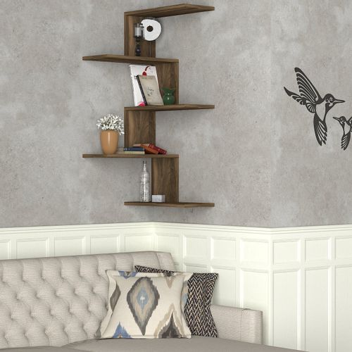 Caniko - Walnut Walnut Wall Shelf slika 1