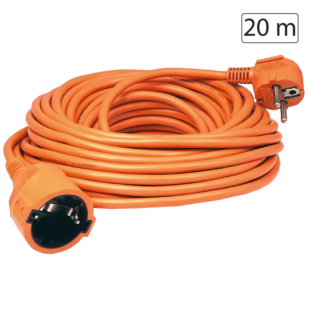 home Produžni strujni kabl 1 utičnica, 20m, H05VV-F 3G 1,5mm² - NV 2-20/OR/1.5 slika 1