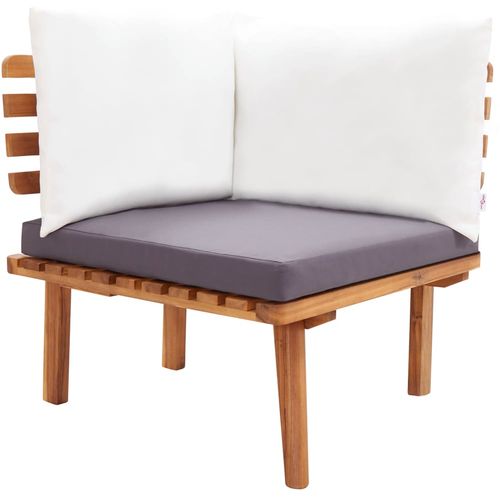 Vrtna kutna sofa od masivnog bagremovog drva s jastucima slika 13