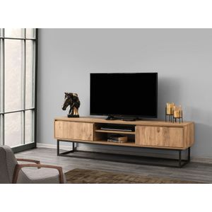 Hanah Home Belinda 180 Black
Pine TV Stand