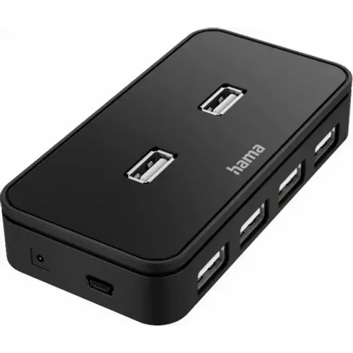 USB HUB 7 port Hama 2.0 200123 Black sa napajanjem slika 1