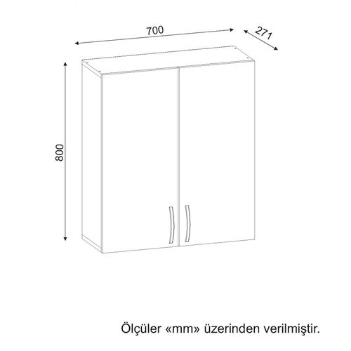 Benito Üst - White White Bathroom Cabinet slika 5