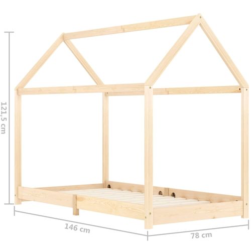 Okvir za dječji krevet od masivne borovine 70 x 140 cm slika 7