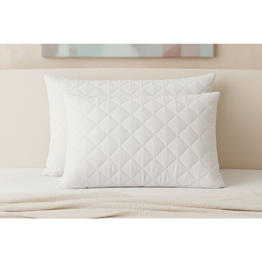 Pillow protector Quilted Lunessa White (2 pieces) slika 1