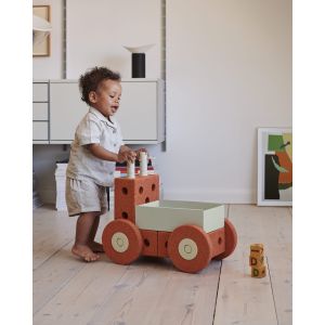 MODU 3u1 Baby Walker, Burnt Orange / Dusty Green