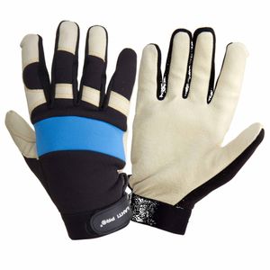 RUKAVICE L KOŽNE PLAVO-CRNE XL  L280410K