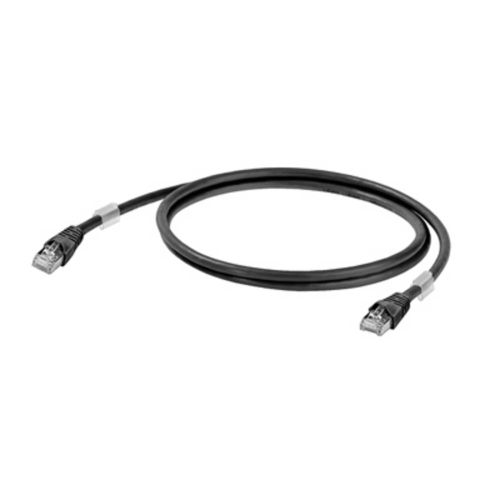 Weidmüller 1251610050 RJ45 mrežni kabel, Patch kabel cat 6a S/FTP 5.00 m crna UL certificiran 1 St. slika 1