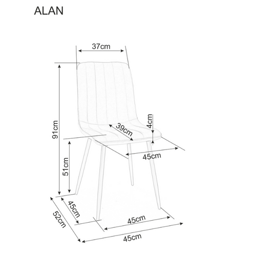 Stolica Alan - Crna slika 2