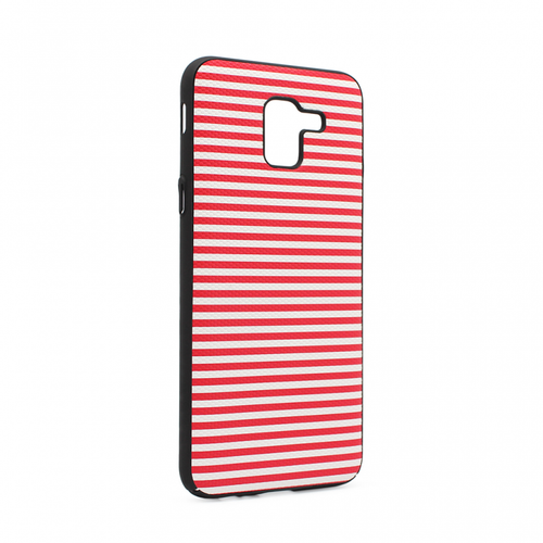 Torbica Luo Stripes za Samsung J600F Galaxy J6 2018 (EU) crvena slika 1