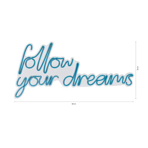 Wallity Zidna dekoracije svijetleća EAT, Follow Your Dreams - Blue slika 8