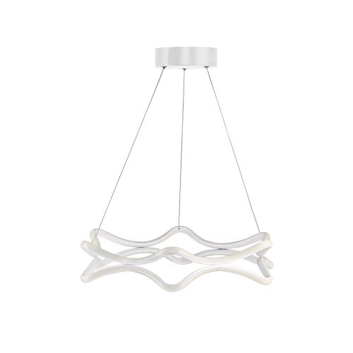 Jades White - Yellow Light White Chandelier slika 4