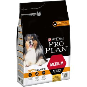 PRO PLAN Hrana za pse, bogata piletinom, OptiBalance Medium, 3kg