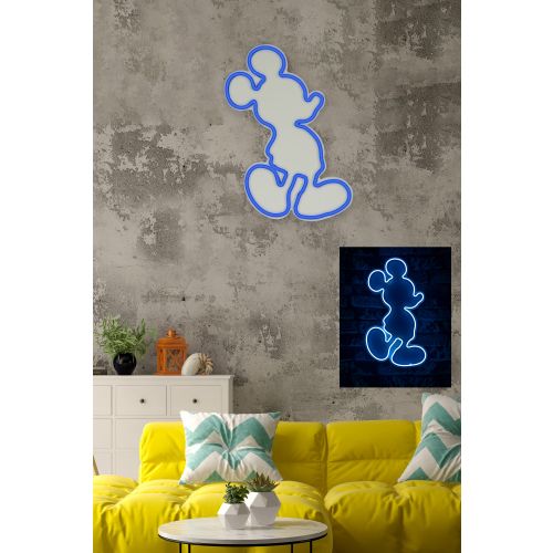 Wallity Ukrasna plastična LED rasvjeta, Mickey Mouse - Blue slika 3