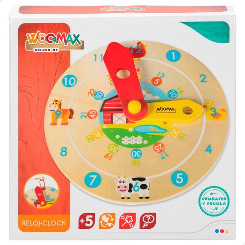 Educational clock wood slika 2