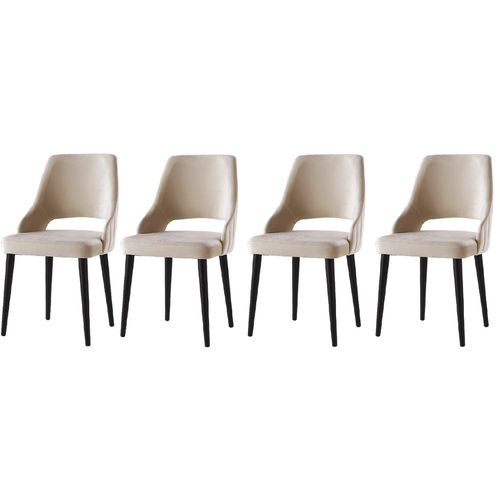 Hanah Home AÃ§elya - Cream - 3 Cream Chair Set (4 Pieces) slika 1