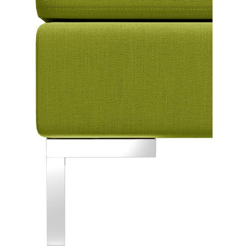 Modularna kutna sofa s jastukom od tkanine zelena slika 31