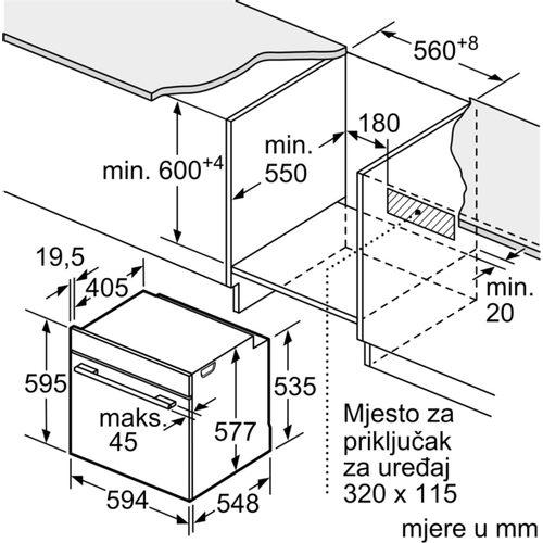Bosch ugradbena pećnica s funkcijom mikrovalova HMG6764B1 slika 9