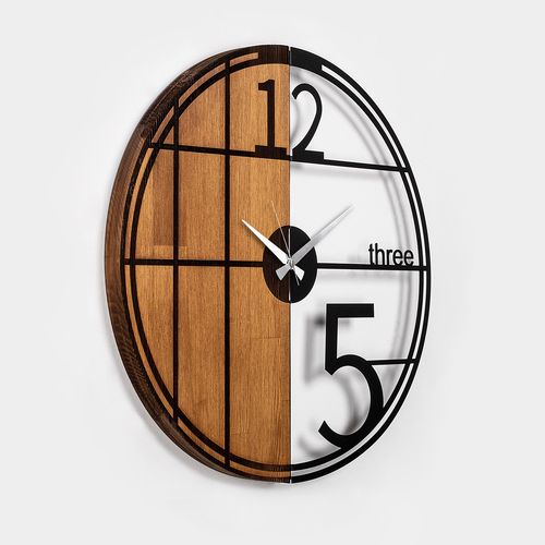 Wallity Ukrasni drveni zidni sat, Wooden Clock - 62 slika 6