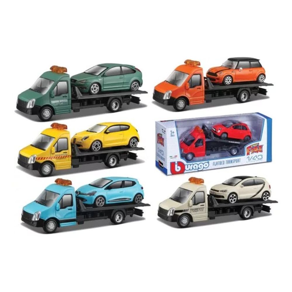Bburago Street Flatbed Transportni tegljač sa rampom 1:43 slika 1