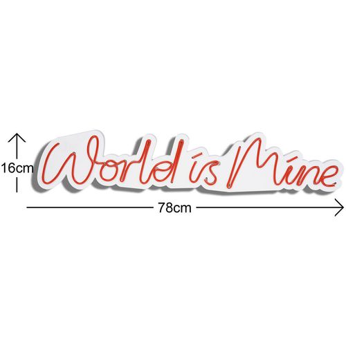 Wallity Ukrasna plastična LED rasvjeta, World is Mine - Red slika 12