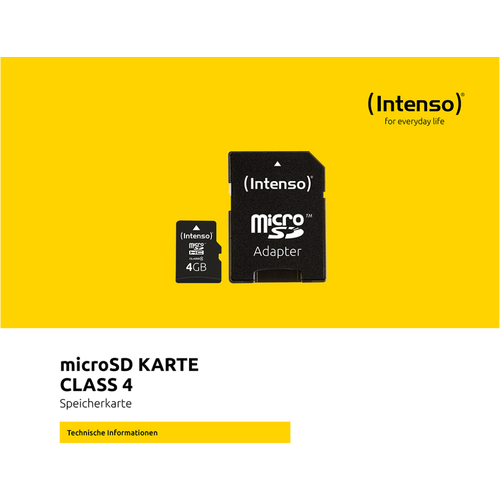 (Intenso) Micro SD Kartica 4GB Class 4 sa adapterom - SDHCmicro+ad-4GB/Class4 slika 3