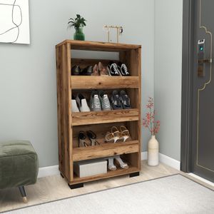 Nasem - Light Walnut Light Walnut Shoe Cabinet